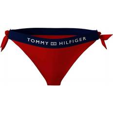 Røde Bikinier Tommy Hilfiger Logo Cheeky Side-Tie Bikini Bottom - Fireworks