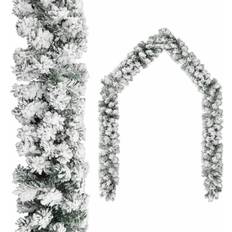 vidaXL Garland Christmas with Powder Snow Green