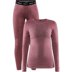 Dame - Ski Undertøysett Craft Sportswear Core Wool Merino Set Women - Pink