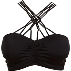 Freya Macrame Bandeau Bikini Top - Black