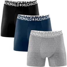 Muchachomalo Cotton Stretch Basic Boxer 3-pack - Grey/Black