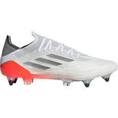 Adidas X Speedflow.1 Soft Ground Boots - Cloud White/Iron Metallic/Solar Red