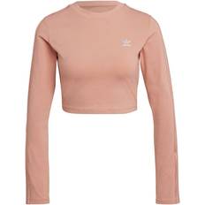 Adidas Women Loungewear Cropped Long Sleeve T-shirt - Ambient Blush