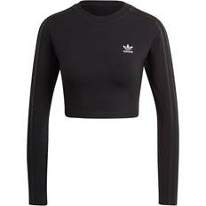 Adidas Women Loungewear Cropped Long Sleeve T-shirt - Black