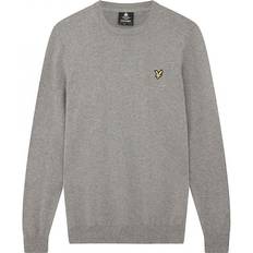 Lyle & Scott Cotton Merino Crew Jumper - Mid Grey Marl