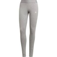 Adidas Women's Loungewear Essentials 3-Stripes Leggings - Medium Grey Heather/White