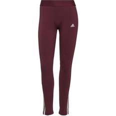 Adidas Women's Loungewear Essentials 3-Stripes Leggings - Victory Crimson/White