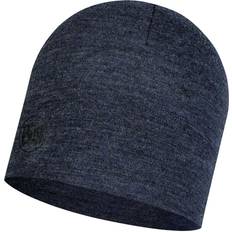 Buff Midweight Merino Wool Hat - Night Blue Melange