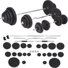 vidaXL Barbell and Dumbbells Set 120kg