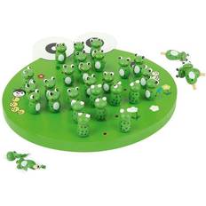 Bankebrett Small Foot 1876 wooden solitaire game "Frogs" parlour game with 33 frog figures, from 6 years on