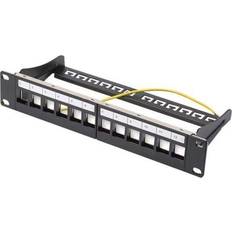 Digitus Professional DN-91420 Patch panel (blank) Schwarz, RAL 9005 1U 25,4 cm (10) 12 Por