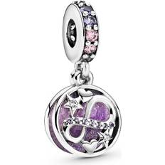 Pandora Glittering Infinity Hearts & Stars Dangle Charm - Silver/Multicolour