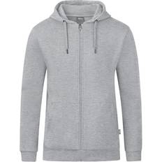 JAKO Organic Hooded Jacket Unisex - Light Grey Melange