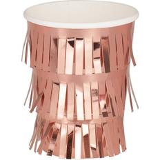 Ginger Ray Paper Cups Fringe Rose Gold 8-pack