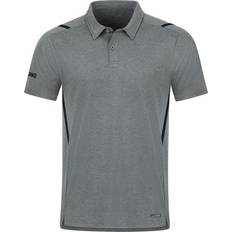 JAKO Polo Challenge Unisex - Stone Grey Melange/Black