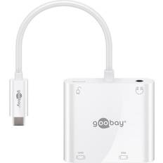 Goobay USB C-VGA/HDMI/3.5mm/USB C M-F Adapter