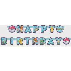 Girlandere & Konfetti Amscan Pokemon Happy Birthday Letter Banner