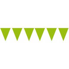 Folat Bunting Green 10m with 15 Flags, Triangles Plastic