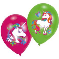 Amscan Unicorn 4 Colour Latex Balloons 27cm-6 Pcs