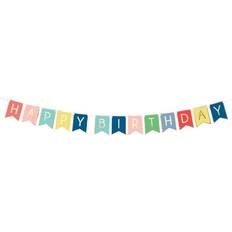 PartyDeco Party Decor Coloured Bunting Banner with Happy Birthday Gold 175 cm, Colour, Grl56