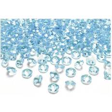 PartyDeco Diamantkonfetti, Ljusblå 100-pack