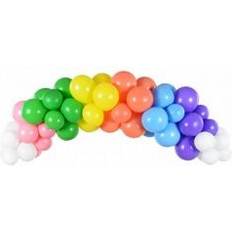 Girlandere & Konfetti PartyDeco 60 balloons garland kit pre-drilled ribbon DIY set to create a beautiful garlands to decorate any event various colours (white gold GBN6)