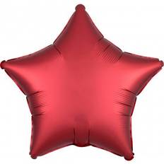 Amscan Anagram 3858501 Satin Luxe Sangria Red Foil Star Balloon 18 Inch