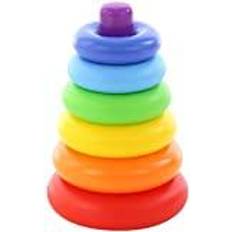 Stableleker på salg Wader Polesie Polesie59260 Stackable Ring Pyramid, 7 Pcs-Toddler Toys, Multi Colour