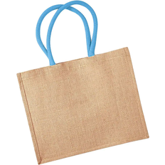 Westford Mill Classic Jute Shopper Bag 2-pack - Natural/Surf Blue