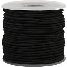 Creativ Company Elastic Beading Cord, thickness 2 mm, black, 25 m/ 1 roll
