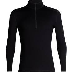 Men - Merino Wool T-shirts Icebreaker Men's Merino 260 Tech Long Sleeve Half Zip Thermal Top - Black