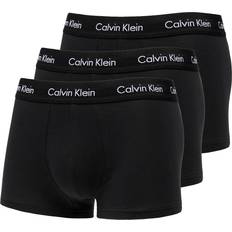 Calvin Klein Boxers - Men Men's Underwear Calvin Klein Cotton Stretch Low Rise Trunks 3-pack - Black