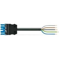 Wago Winsta Connecting cable 1m hf eca socket/open-ended blue