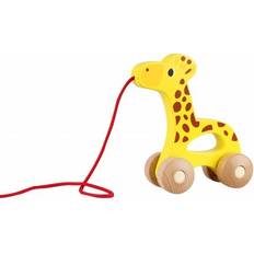 Draleker på salg iWood Pull Along Giraffe wooden