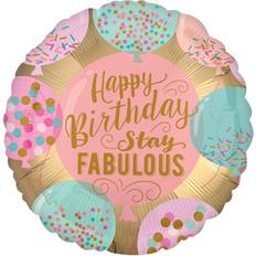 Amscan 3807401 Stay Fabulous Happy Birthday Foil Balloon-1 Pc, Colour