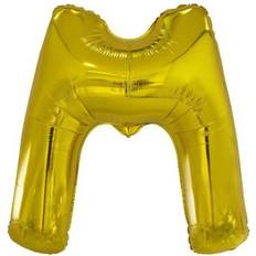 Bokstavballonger Amscan 9909588 9909588-Gold Letter M SuperShape Foil Balloon-44, Gold