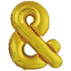 Bokstavballonger Amscan 9909607-Gold & Symbol SuperShape Foil Balloon, Gold