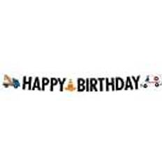 Amscan 9906584 On the Road Birthday Party Letter Banner 3 m
