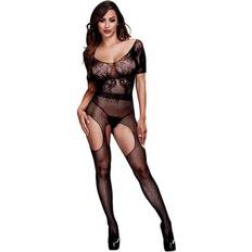 Baci Lingerie Crotchless Suspender Bodystocking One Size BW3133