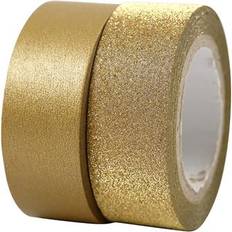 Design Tape, W: 15 mm, gold, 2 roll/ 1 pack