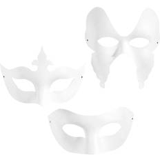 Superhelter & Superskurker Masker Creativ Company Harlequin Masks White 12 Pieces