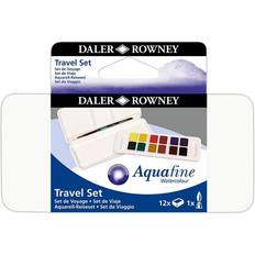 Vannbasert Akrylmaling Daler Rowney Aquafine Watercolour 12 Half Pans Travel Set, Assorted, 1 Count (Pack of 1)