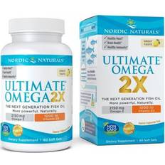Nordic Naturals Ultimate Omega 2X with Vitamin D3 Lemon 60 Softgels