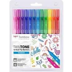 Tombow TwinTone Dual-tip Markers 12set, Pastels