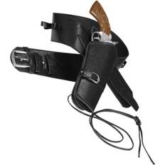 Widmann Western Holster Belt Black Deluxe Cowboy Single Leather Look Adult Fancy deluxe cowboy single holster black leather look belt adult western