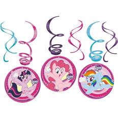 Wirbel Vegaoo Amscan 9902519 My Little Pony Party Hanging Swirl Decorations 6 Pack, Pink, One size