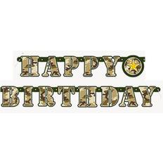 Unique Party Garlands Happy Birthday Banner Green