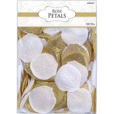 Amscan 37999 Gold & White Fabric Petals Wedding Confetti 300 Pieces