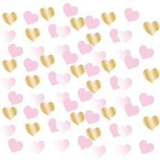 Amscan 9910314 9910314-Pink 1st Birthday Hearts Table Confetti-14g, Pink