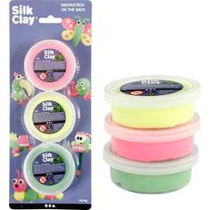 Gule Modelleire Silk Clay light green, neon pink, neon yellow, 3x14 g/ 1 pack